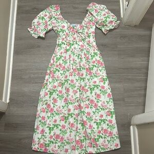 Hill House Ophelia Nap Dress in Pink Roses